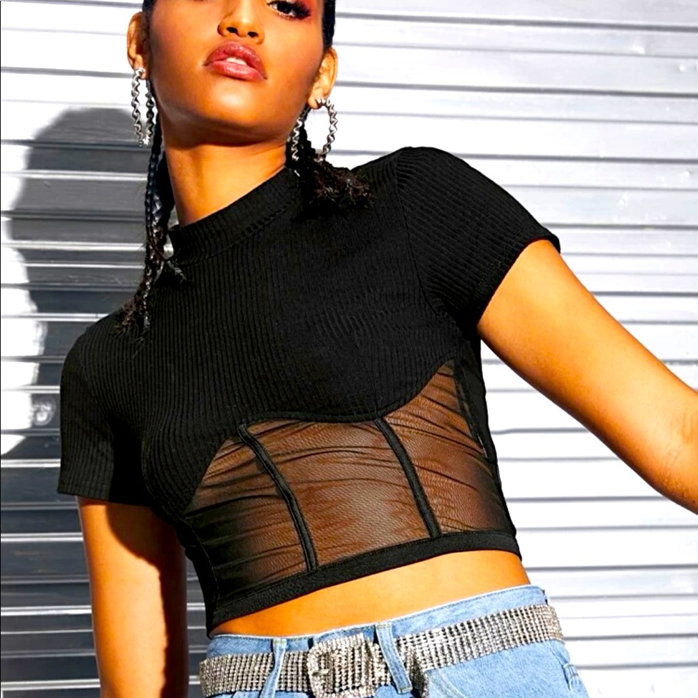 Mesh crop top